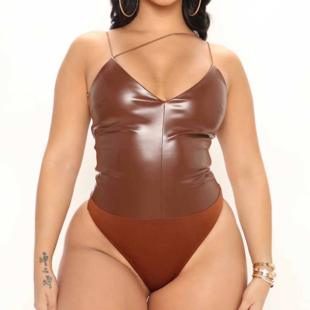 Faux Leather Bodysuit